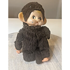 Vintage Monchhichi Doll – Brown Plush Monkey Sekiguchi/Mattel 1970s 1980s Japan
